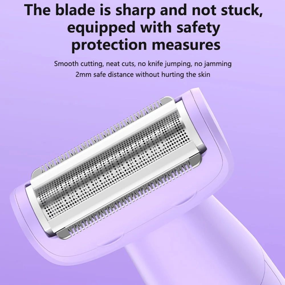 YESIDO MG26 3 in 1 IPX6 Waterproof Multi-Functional Body Hair Trimmer Wet Dry Use for Shaving / Trimming / Grooming - Purple - 2