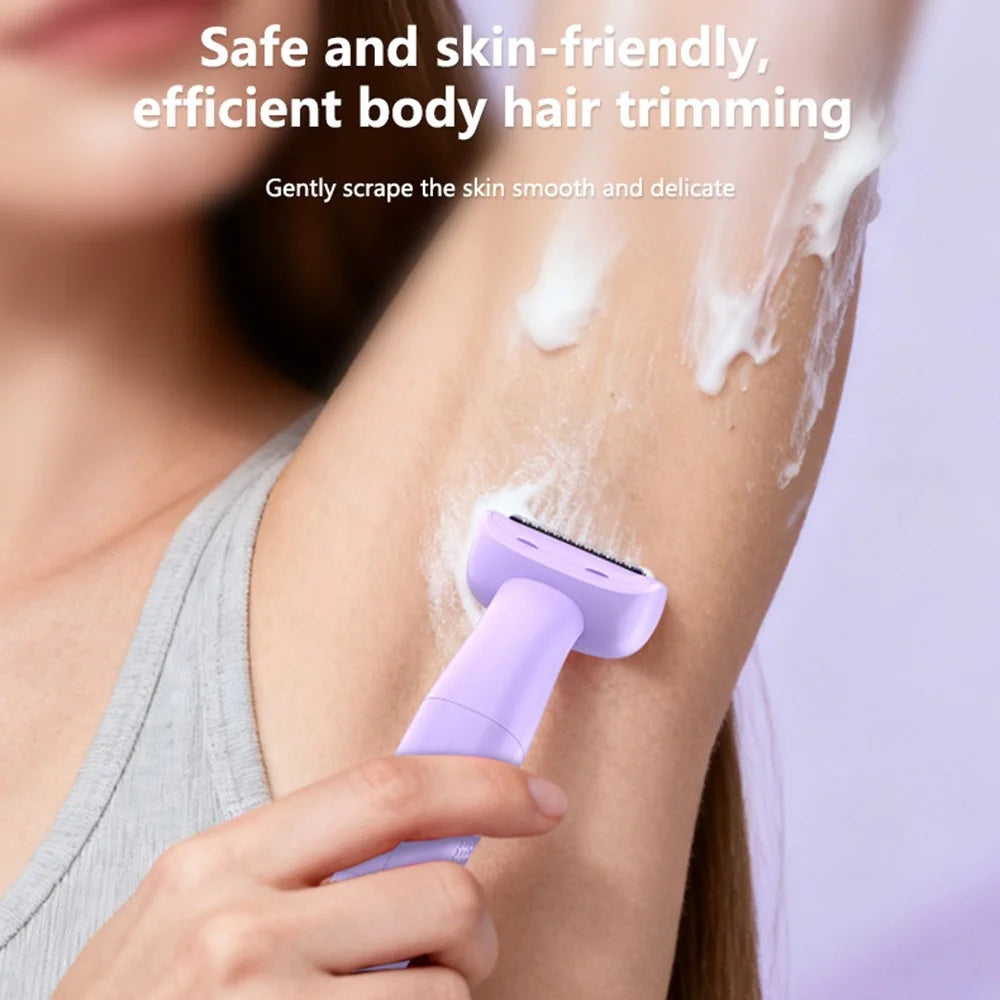 YESIDO MG26 3 in 1 IPX6 Waterproof Multi-Functional Body Hair Trimmer Wet Dry Use for Shaving / Trimming / Grooming - Purple - 3