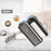 RAF 6664 Handheld Electric Mixer 800W 5 Speeds Hand Mixer with Beater Dough Hook, EU Plug (BPA Free, No FDA) - Grey - 2