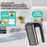 RAF 6664 Handheld Electric Mixer 800W 5 Speeds Hand Mixer with Beater Dough Hook, EU Plug (BPA Free, No FDA) - Grey - 4