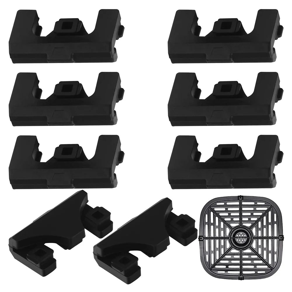 8Pcs Air Fryer Tray Rubber Bumpers Air Fryer Basket Protective Feet Replacement (FDA Certified, BPA-free) - 1