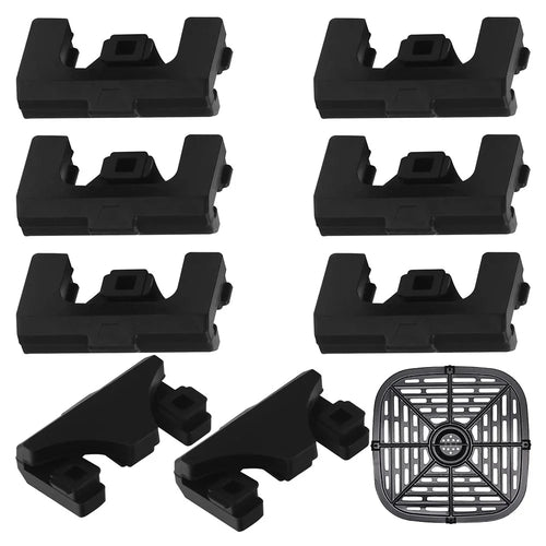 8Pcs Air Fryer Tray Rubber Bumpers Air Fryer Basket Protective Feet Replacement (FDA Certified, BPA-free) - 1