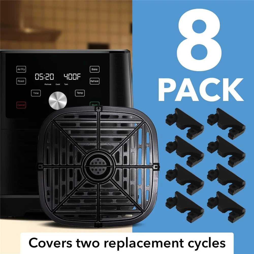 8Pcs Air Fryer Tray Rubber Bumpers Air Fryer Basket Protective Feet Replacement (FDA Certified, BPA-free) - 4