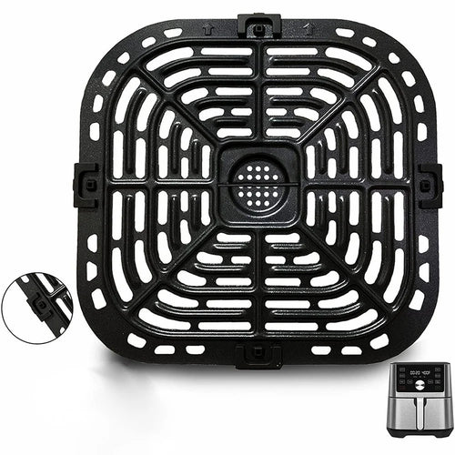 Air Fryer Replacement Grill Pan for Instant Vortex Plus 6QT, Grill Plate Tray with 4 Rubber Bumpers Feet (FDA Certified, BPA-free) - 1
