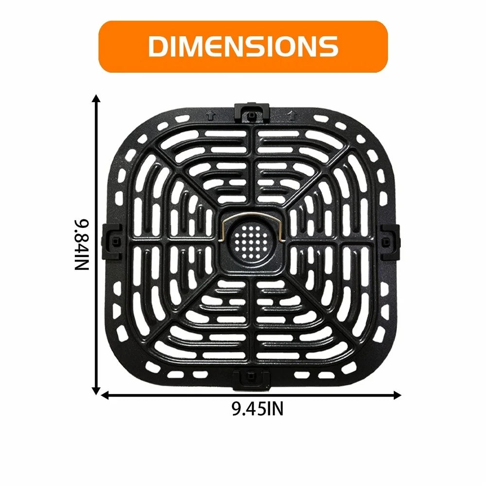 Air Fryer Replacement Grill Pan for Instant Vortex Plus 6QT, Grill Plate Tray with 4 Rubber Bumpers Feet (FDA Certified, BPA-free) - 7