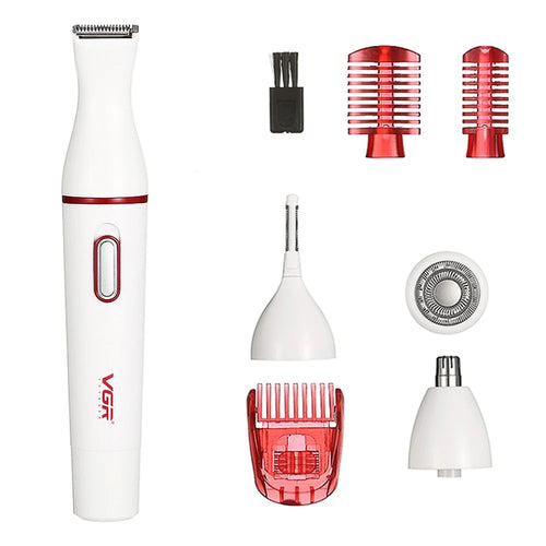 VGR V-725 Eyebrow Trimmer Electric Eyebrow Razor Facial Hand Hair Remover Painless for Women Beauty (Not Include Battery) - 1