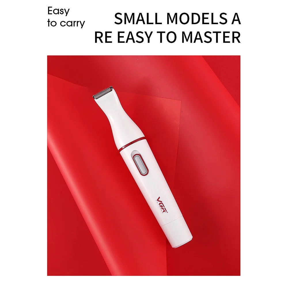 VGR V-725 Eyebrow Trimmer Electric Eyebrow Razor Facial Hand Hair Remover Painless for Women Beauty (Not Include Battery) - 6