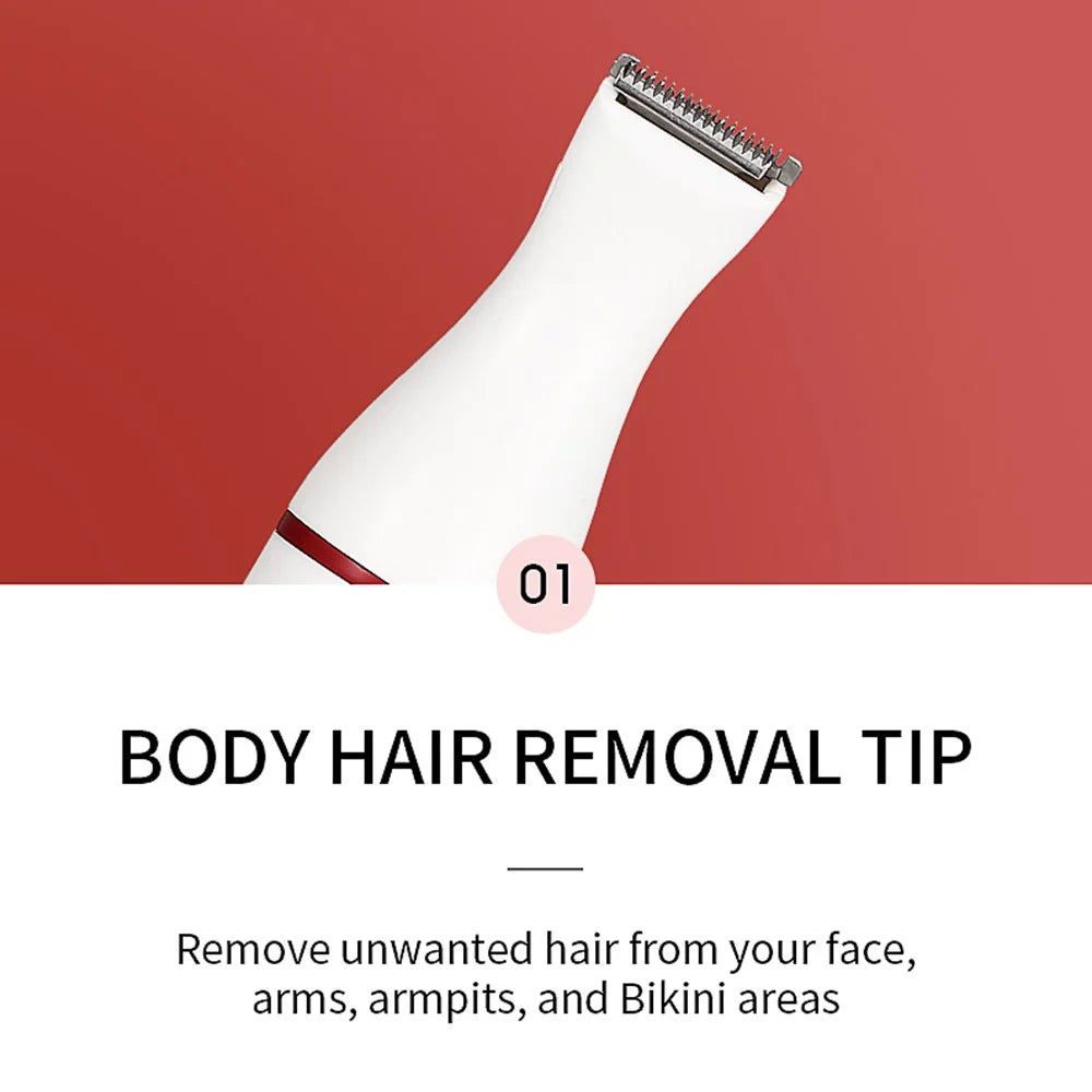 VGR V-725 Eyebrow Trimmer Electric Eyebrow Razor Facial Hand Hair Remover Painless for Women Beauty (Not Include Battery) - 7