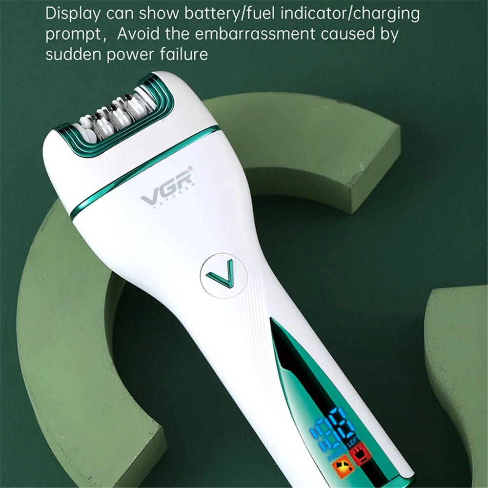 VGR V-728 3 in 1 Portable Electric Epilator Intelligent Digital Display Hair Removal Machine - 5