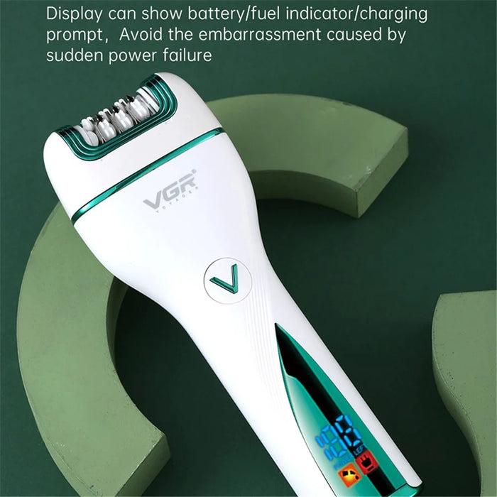 VGR V-728 3 in 1 Portable Electric Epilator Intelligent Digital Display Hair Removal Machine - 5