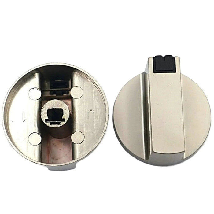 2Pcs Universal Metal Rotary Switch Control Knobs Replacement for Kitchen Gas Stove, Shaft Diameter: 6mm - 2