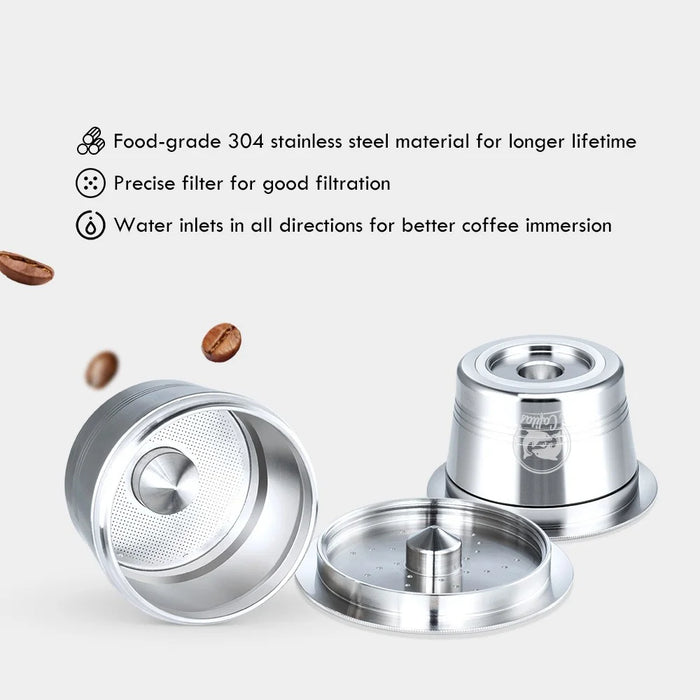 ICAFILAS bl320 Stainless Steel Refillable Reusable Coffee Capsule Filter for Caffitaly / Tchibo Machine (BPA Free, No FDA Certificate) - 4