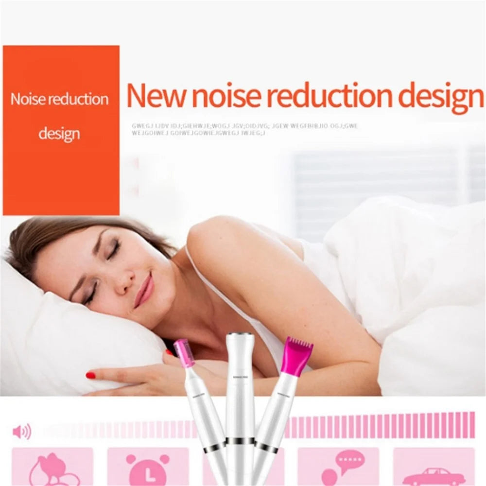 SONAX PRO SN-8855 3-in-1 Women Shaver Electric Hair Removal Beauty Device (without Battery) - White - 4