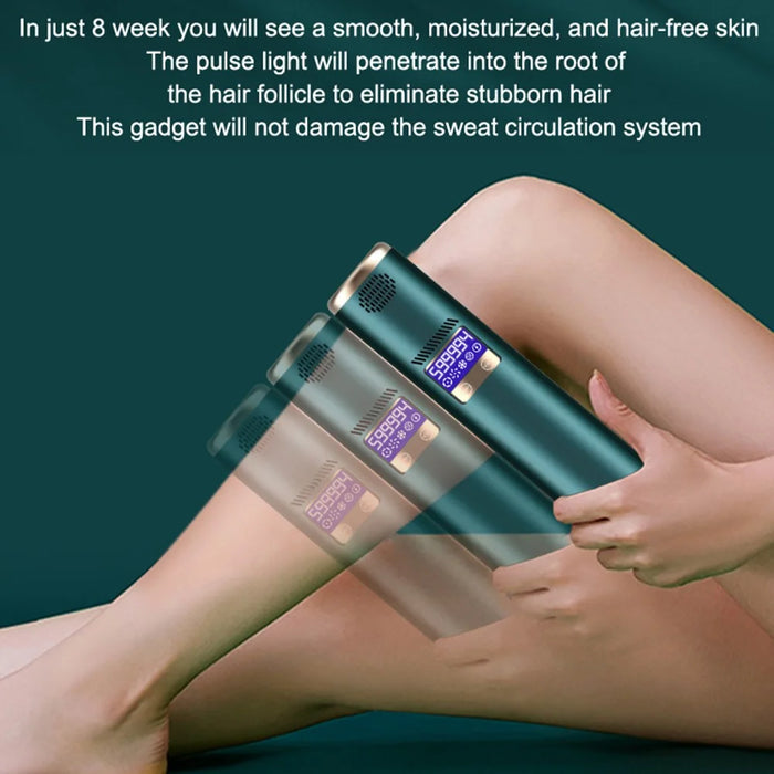 ULK-003 5 Levels Portable Touch Screen Epilator Ice Cool IPL Painless Hair Removal Device (ST) - Green / EU Plug - 7
