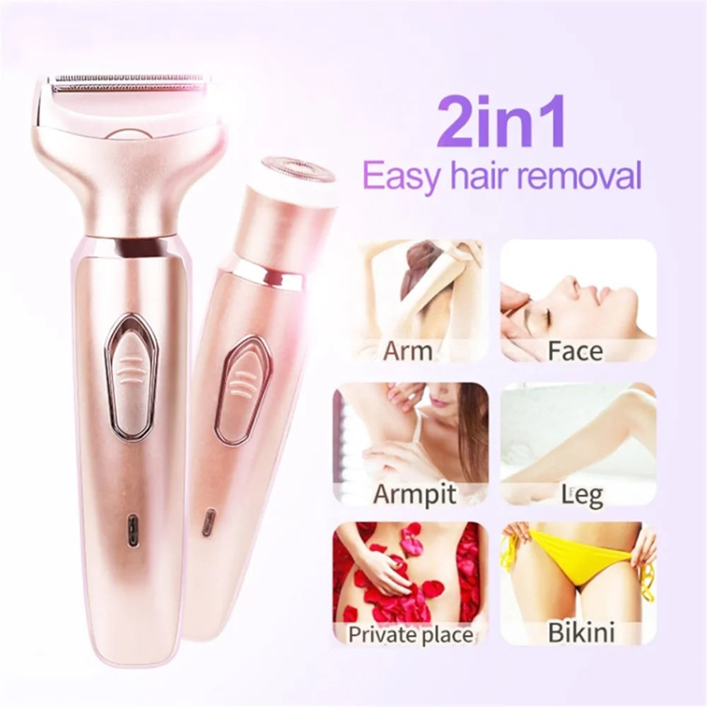 SONAX PRO SN-8977 Electric Shaver 2-in-1 Womens Electric Razor Waterproof Hair Removal Kit - 2