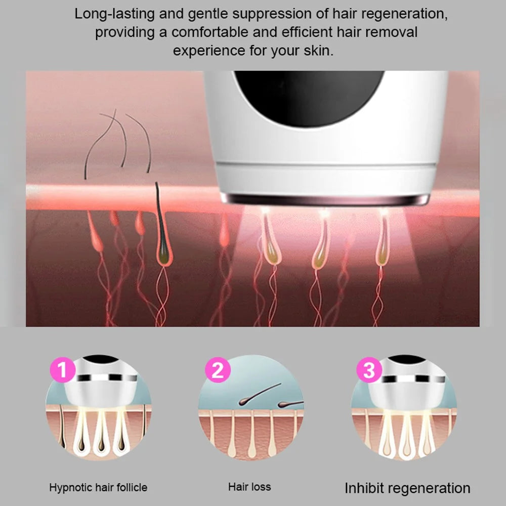 D26 IPL Hair Removal Device 5 Gears 999900 Flash Laser Epilator Bikini Trimmer - Blue / EU Plug - 3