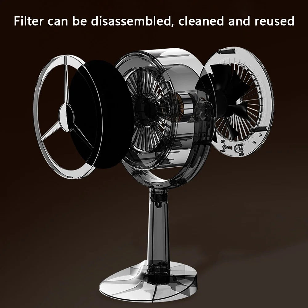 Mini Desktop Range Hood Rechargeable Hangable Kitchen Exhaust Fan for Indoor BBQ Hot Pot - 3
