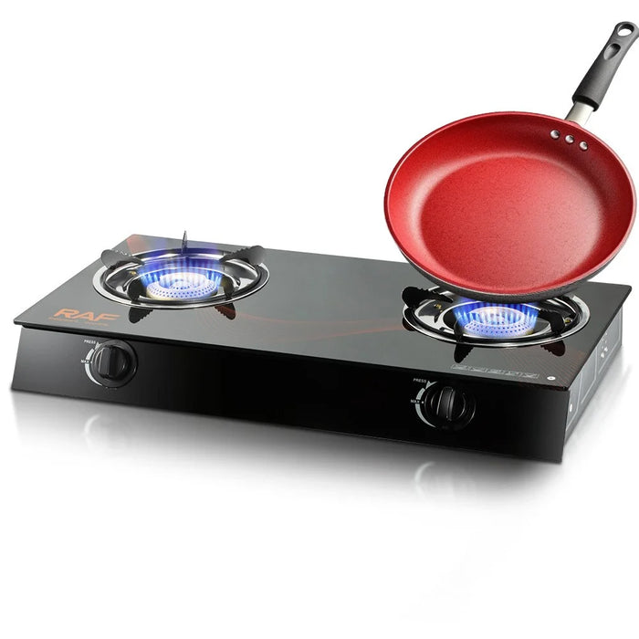 RAF R.8051 Double Burners Gas Cooker Stove Household Kitchen Integrated Cooktops - 4