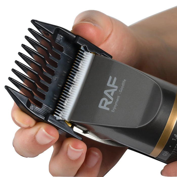RAF R.4026 Professional 5W Hair Trimmer IPX5 Waterproof Electric Hair Clipper with 6 Limit Combs - 6
