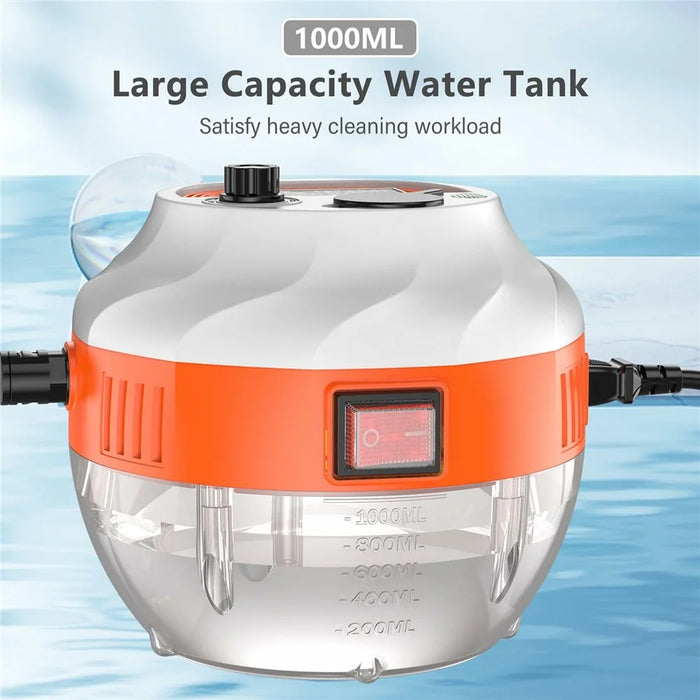 High Pressure Steam Cleaner Kitchen Bathroom Tile Air Conditioner Grease Removal Steam Cleaning Machine, 220V EU Plug - Orange / Black - 4