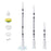 K-130 Electric Cleaning Brush with 4 Brush Heads 2 Speeds Adjustable Waterproof Cordless Scrubber for Car Kitchen Bathroom - Gray - 5