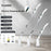 K-130 Electric Cleaning Brush with 4 Brush Heads 2 Speeds Adjustable Waterproof Cordless Scrubber for Car Kitchen Bathroom - Gray - 6