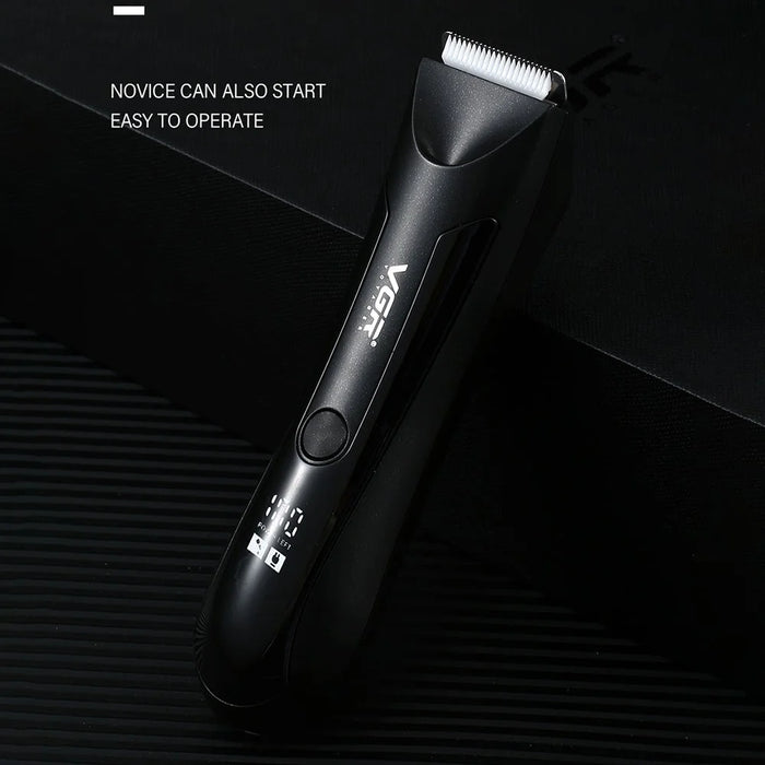 VGR V-951 Professional Hair Electric Clipper Rechargeable Hair Trimmer with LCD Digital Display Haircut Tool - Blue - 2
