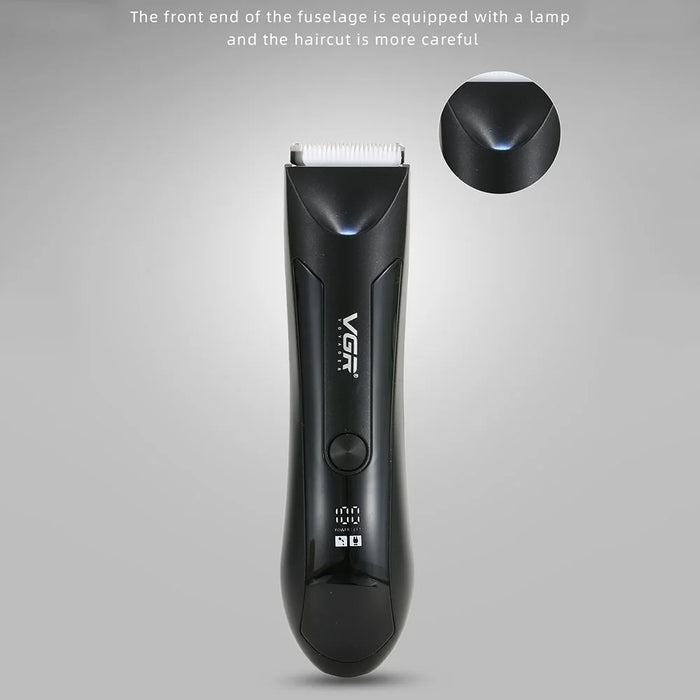VGR V-951 Professional Hair Electric Clipper Rechargeable Hair Trimmer with LCD Digital Display Haircut Tool - Blue - 4