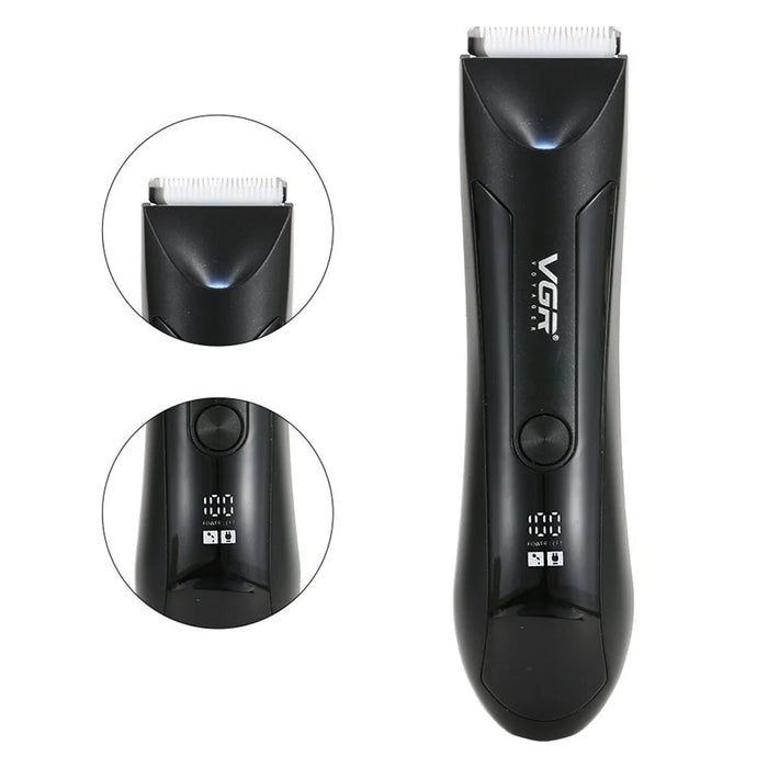 VGR V-951 Professional Hair Electric Clipper Rechargeable Hair Trimmer with LCD Digital Display Haircut Tool - Blue - 5