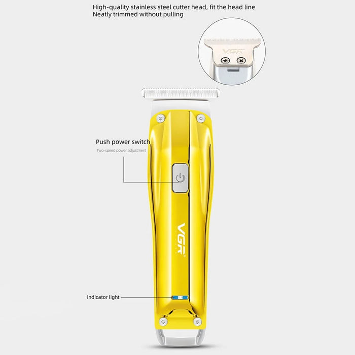 VGR V-955 Hair Electric Clipper Two Speed Adjustable Hair Trimmer Portable Metal Hair Cutter - 5
