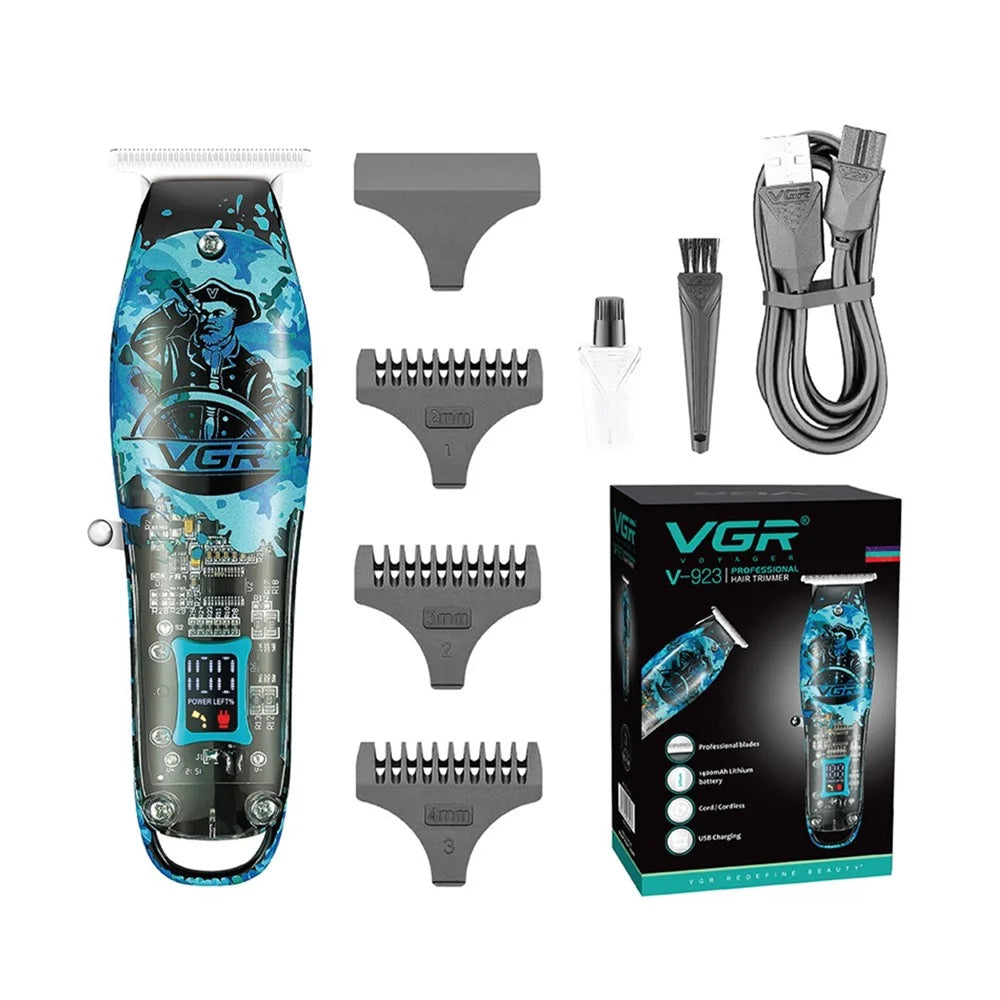 VGR V-923 Hair Electric Clipper Transparent Hair Trimmer with Digital Display Haircut Tool for Home - 7