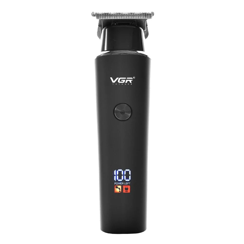 VGR V-937 LCD Digital Hair Electric Clipper Portable Hair Trimmer with Stainless Steel Cutter Haircut Tool for Home - 1