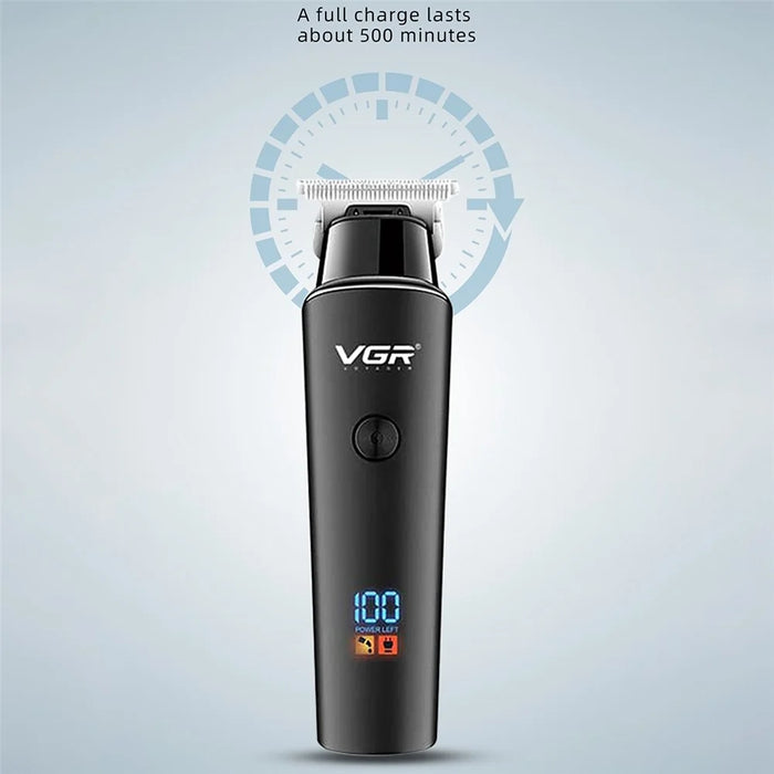 VGR V-937 LCD Digital Hair Electric Clipper Portable Hair Trimmer with Stainless Steel Cutter Haircut Tool for Home - 3