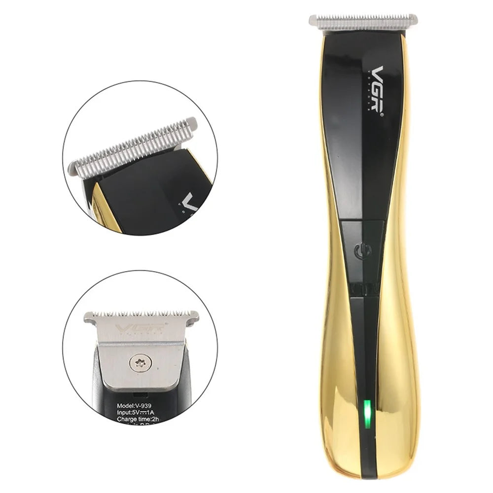 VGR V-939 Professional Hair Trimmer Portable Hair Electric Clipper with Indicator Light Haircut Tool for Barber Shop, Beginner - 4