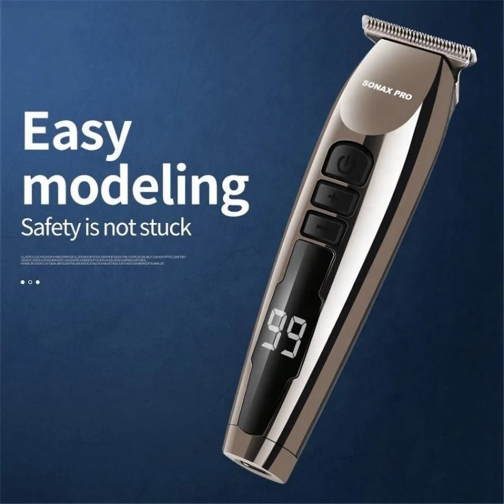 SONAX PRO SN-8099 Digital Display Hair Clipper Battery Powered Portable Hair Trimmer for Barber Shop (without Oil Bottle) - 6