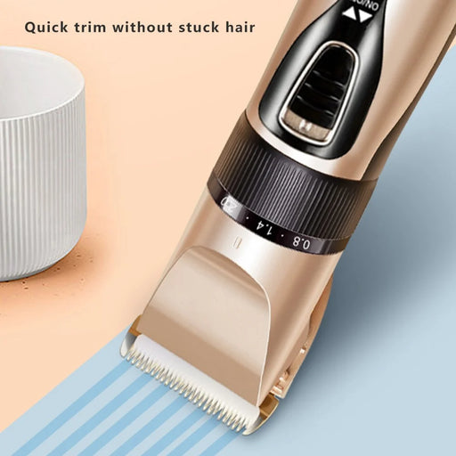 C5 Electric Clipper Professional Hair Trimmer Rechargeable Men Haircut Tool with Sponge and Comb - 2