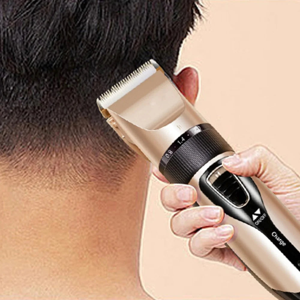 C5 Electric Clipper Professional Hair Trimmer Rechargeable Men Haircut Tool with Sponge and Comb - 6