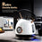 PUKOMC 1.8L Retro Electric Kettle 304 Stainless Steel Boil Water Kettle with Thermometer (BPA Free, No FDA Certificate) - EU Plug / Black - 3