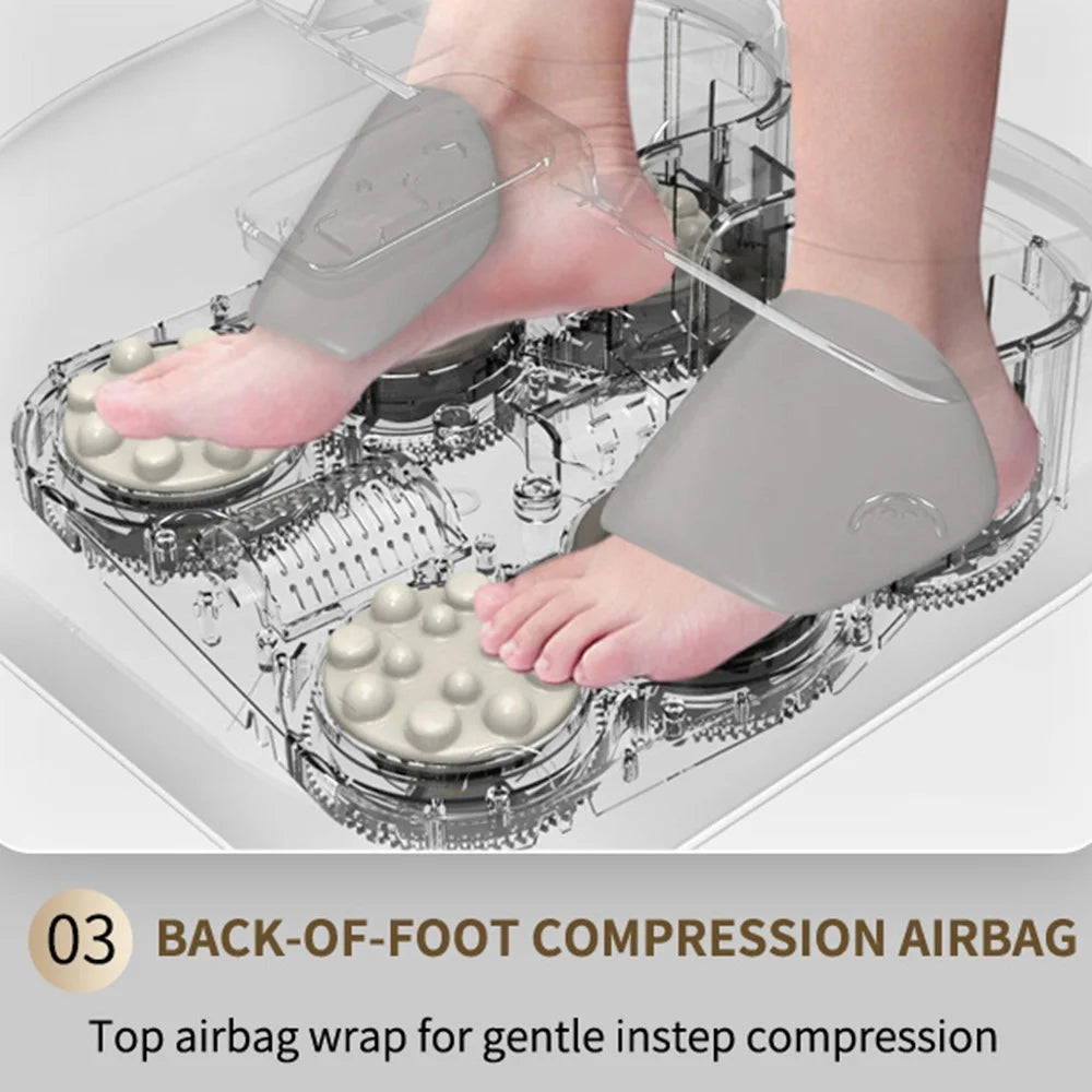 ST-6011 3 Modes Air Compression Foot Massager Heat Therapy Feet Relaxation Kneading Massage Device - EU Plug - 6