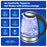 YJ-1808H High Borosilicate Glass Electric Kettle 1.8L Blue LED Fast Boiling Water Kettle (BPA Free, No FDA) - EU Plug - 4