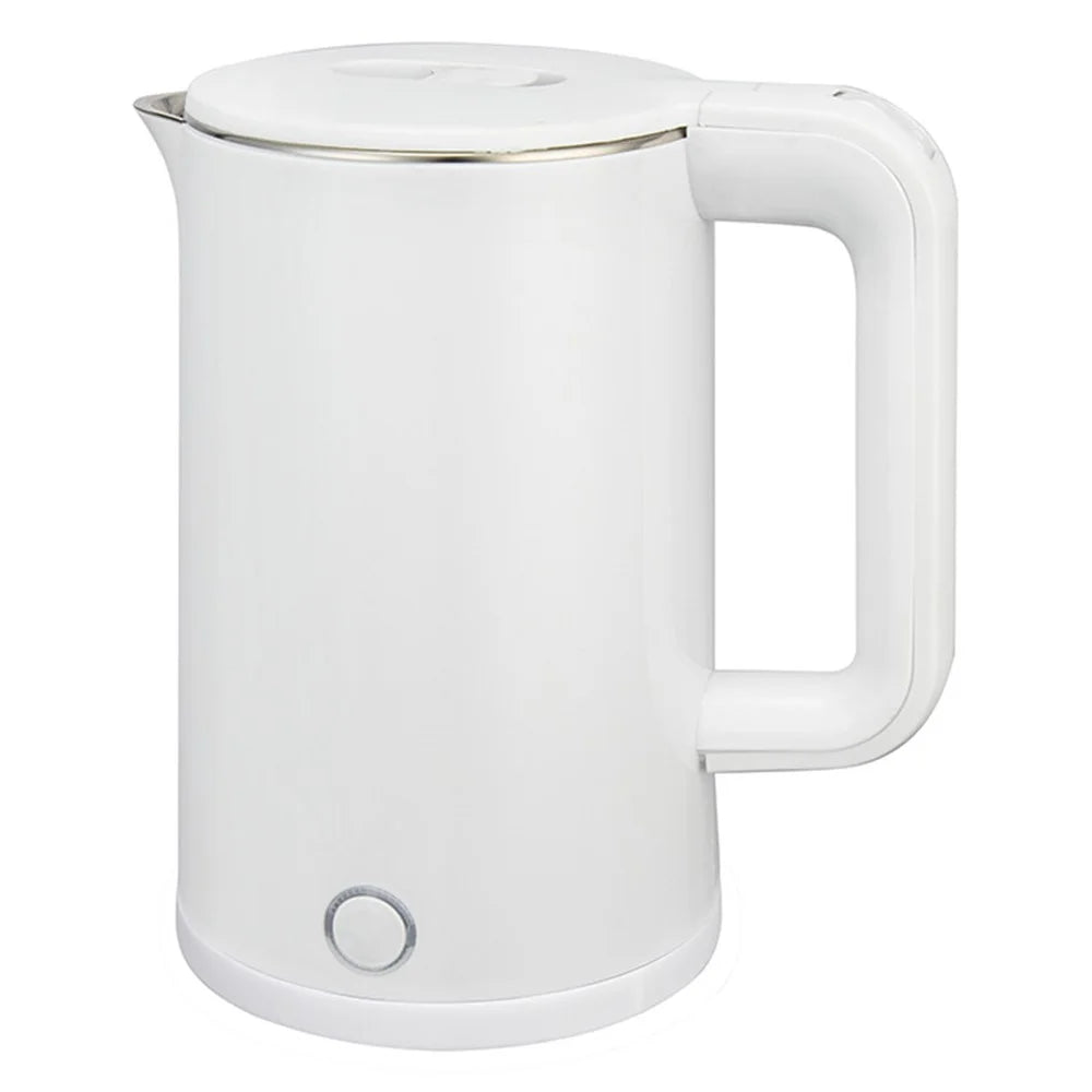 Electric Kettle 2.3L Stainless Steel Double Wall Anti-Scalding Auto Shut-Off Water Boiler, EU Plug (BPA Free, No FDA) - White - 1