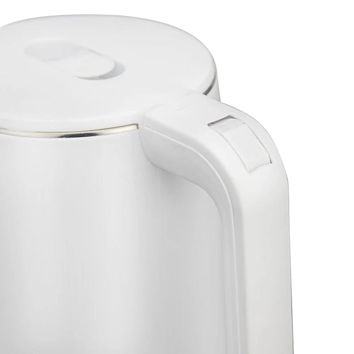 Electric Kettle 2.3L Stainless Steel Double Wall Anti-Scalding Auto Shut-Off Water Boiler, EU Plug (BPA Free, No FDA) - White - 3