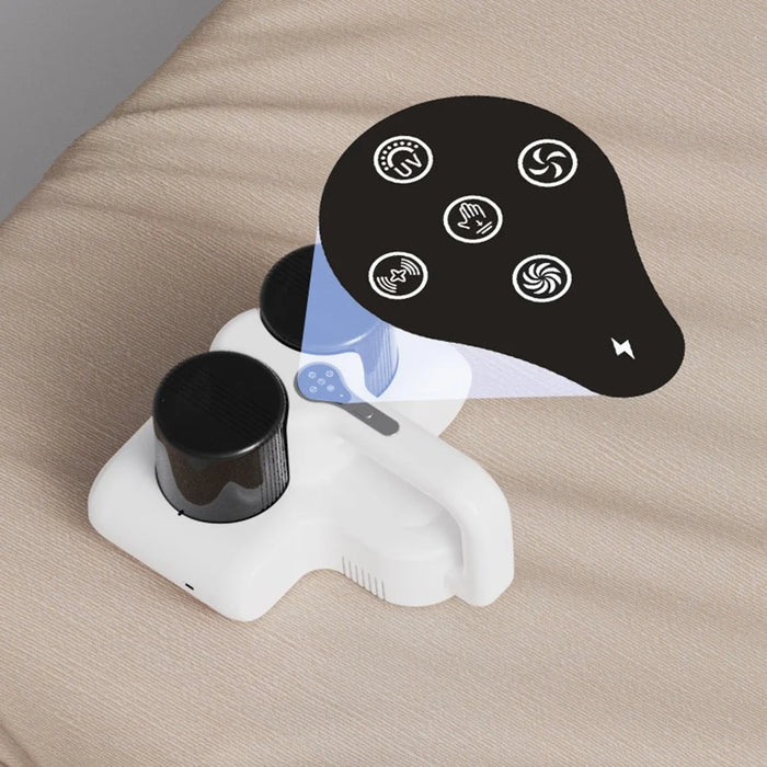ESR Dual Cup Dust Mite Remover High Suction Mite Eliminator Efficient Bed Vacuum Cleaner with LED UV - White - 7