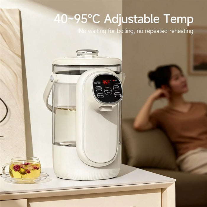 3500ml Electric Water Kettle 12-Level Temperature Control Glass Hot Heating Warmer Water Dispenser for Tea Coffee (BPA Free, No FDA) - EU Plug - 4