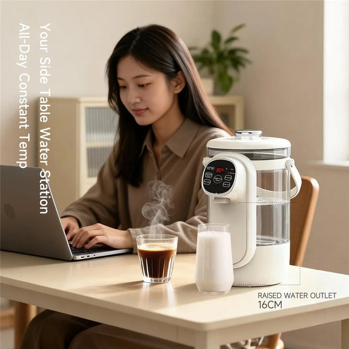 3500ml Electric Water Kettle 12-Level Temperature Control Glass Hot Heating Warmer Water Dispenser for Tea Coffee (BPA Free, No FDA) - EU Plug - 6