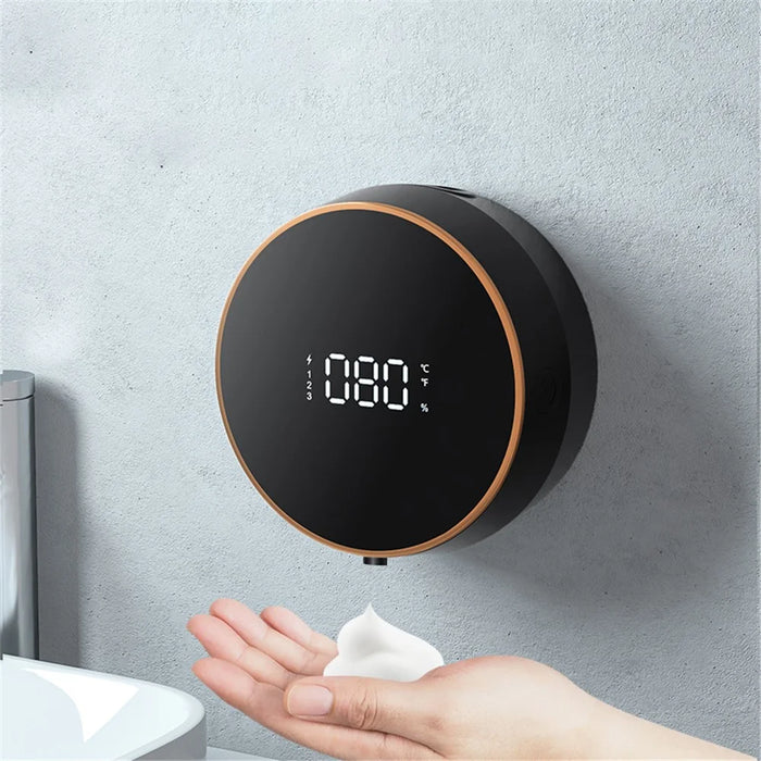 W1 Wall-mounted Soap Dispenser Smart Touchless Foam Hand Washing Automatic Infrared Sensor Soap Dispenser for Home Office Public Toilet - Black - 1