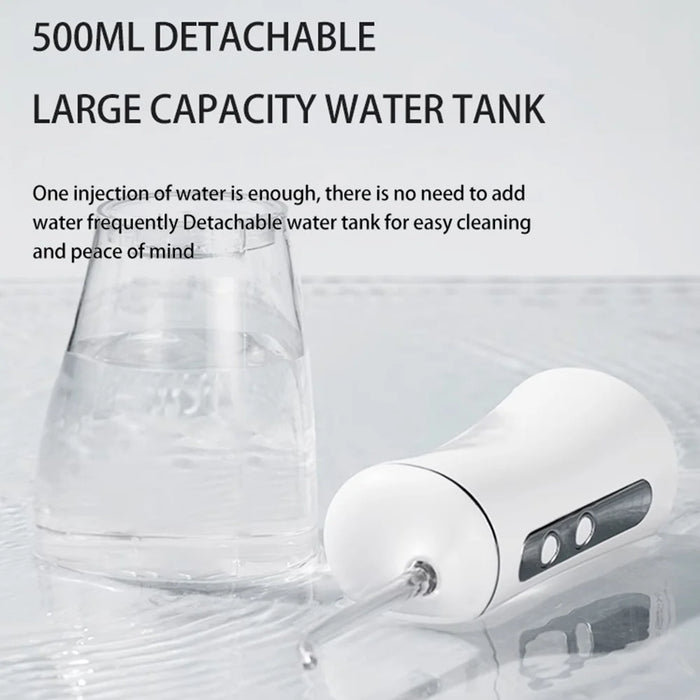 CY6 Portable Teeth Cleaner Electric Handheld Oral Irrigator 500ML Large Capacity Dental Scaler Gift with 4 Nozzles - 5