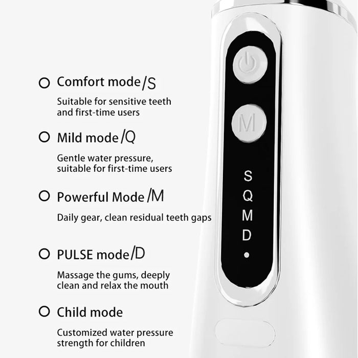 CY6 Portable Teeth Cleaner Electric Handheld Oral Irrigator 500ML Large Capacity Dental Scaler Gift with 4 Nozzles - 6