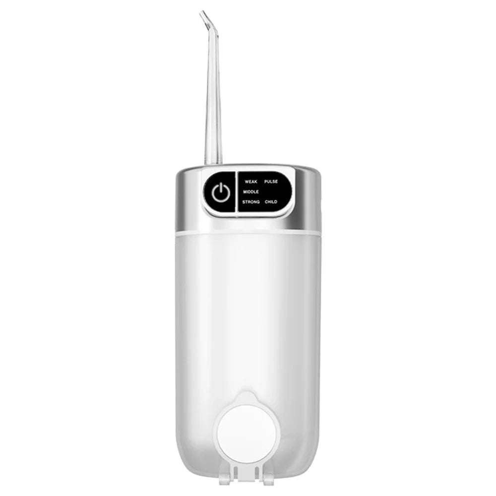CY3 Portable Oral Irrigator 5 Modes Adjustable High Frequency Pulse Teeth Cleaner Gift with 4 Nozzles - White  /  Transparent - 1