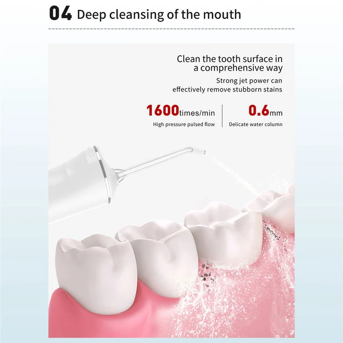 XY01 Cordless Water Dental Flosser Teeth Cleaner Portable Dental Oral Irrigator Teeth Cleaning Tool Oral Irrigator - 6